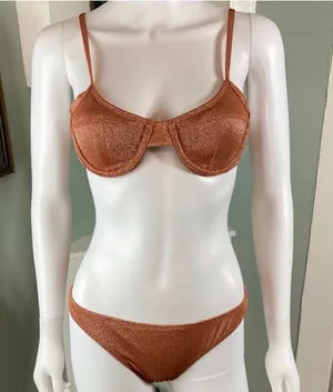 Xhilaration Shimmery balconette underwire bikini set thumbnail 1