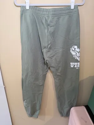 University Tees Charles River Apparel Sage Green Joggers with White Graphic Accents thumbnail 2