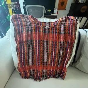 FRINGE Bohemian hand made top, super Unique thumbnail 2