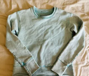 Frank & Eileen acid wash blue boyfriend crewneck sweatshirt xs thumbnail 1