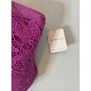 Free People Fp One Lyra Bralette Crochet Embroidered Smocked Strap Top Size M‎ thumbnail 6