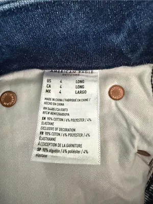 American Eagle Luxe Super High Rise Jegging Jeans Size 4 Long Distressed thumbnail 5