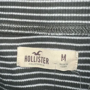 Hollister Black and White Striped Lace Shoulder Top thumbnail 3