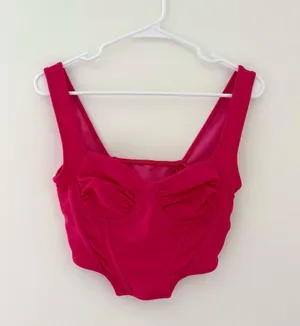 SheIn pink corset top thumbnail 2