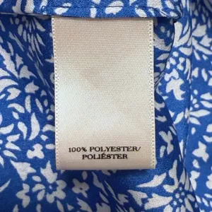 Ann‎ Taylor Tank Top Blue Paisley Boho Pleated Halter Neck Women Medium thumbnail 6