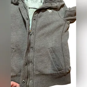Y2K Abercrombie & Fitch Faux Fur Lined Preppy Soft‎ Girl Cozy Core Jacket 2000s thumbnail 8