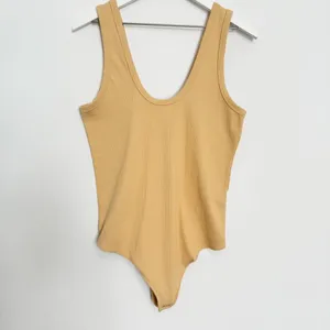 Abercrombie Bodysuit Extra Large Ribbed Wide Strap Scoop Neck Downtown Girl Chic thumbnail 2