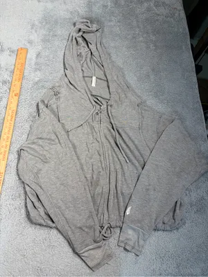 Free people FP movement Gray Hooded Zip-Up Sweatshirt small thumbnail 1