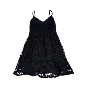 NWT‎ Abercrombie & Fitch Black Floral Lace Mini Dress Smocked Back Small P thumbnail 4