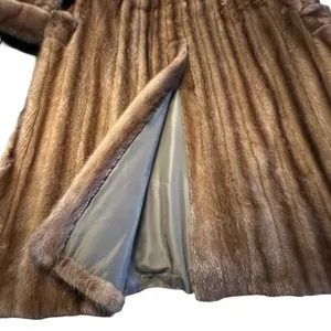 Vintage Nina Ricci Natural Female Let Out Mink Fur Coat Size M Genuine Womens thumbnail 8