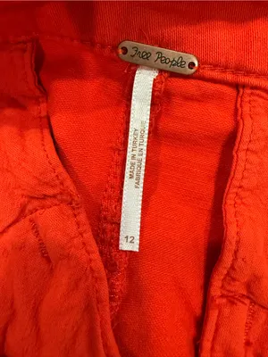 Free People Red High-Waist Pleated Shorts thumbnail 6