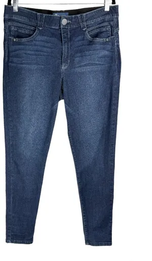 Democracy Ab Solution Womens Plus Skinny Jeans Sz 16 Dark Wash Stretch Denim thumbnail 1