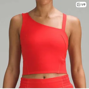 Lululemon Women's Everlux Asymmetrical Tennis Tank Top red Sz‎ 0 thumbnail 1
