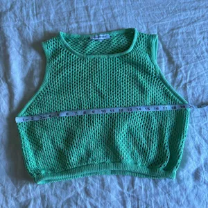Weworewhat Green Cotton Crochet Open Knit Crop Tank Top Festival Beach Large thumbnail 7