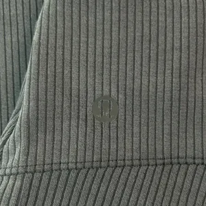 Lululemon Ribbed Softstreme Dark Gray Zip-Leg High-Rise Pants Women's Size 4 thumbnail 10