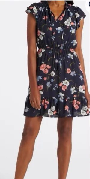 Les Serein Clio Flutter sleeve aline dress thumbnail 1