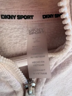 DKNY Small Tan Hoodie Full Zip Sweatshirt Size L thumbnail 5