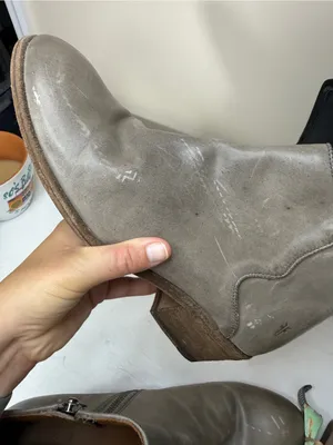 Frye "Carson Piping Bootie" Graphite Grey Leather Ankle Boot | Women's Size 10 thumbnail 3