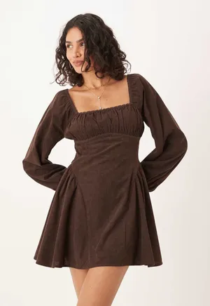 NWT ASOS DESIGN Corduroy Mini Dress Size 10 thumbnail 1