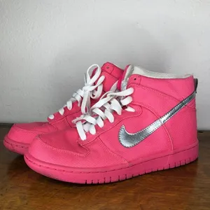 Nike Dunk High‎ Premium Pink Flash Metallic Shoes thumbnail 8