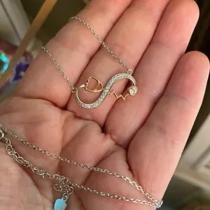 Stethoscope Infinity Sterling Silver Necklace Gold thumbnail 3