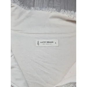 Lucky Brand Ivory Sherpa Half-Zip Pullover Soft Fuzzy Cozy thumbnail 4