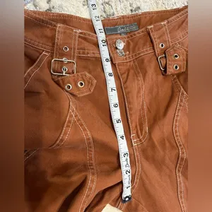 Wide Leg Frauen Jeans in Rust Brown thumbnail 3