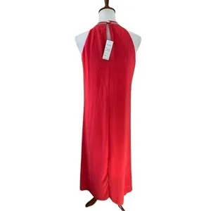 NWT‎ Kivenst Red Rhinestone Halter Maxi Dress Formal Evening M thumbnail 2