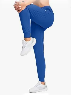 G Gradual Womens Jogger Pants M Blue Zipper Pocket Tapered Running Lounge Travel thumbnail 2
