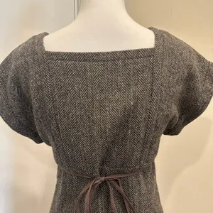 VTG Paul & Joe‎ Brown Tweed Wool Blend Shift Dress Size Small Heritage Preppy thumbnail 6