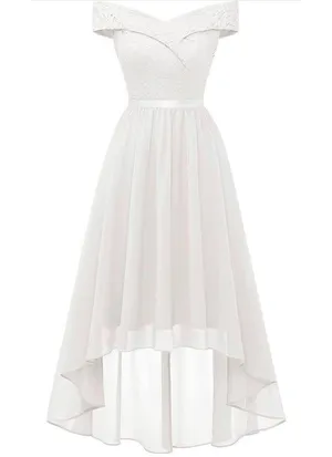 NEW Lace Chiffon Long Dress Off The Shoulder Formal 2X thumbnail 2