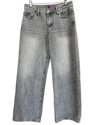 Edikted NWT Gray Washed Wide Leg Jeans Size Women’s Size M High Rise Y2K Baggy thumbnail 1