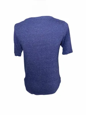 Nike Girls Cold Shoulder Blue Heather Athletic Workout Top Size Large thumbnail 4