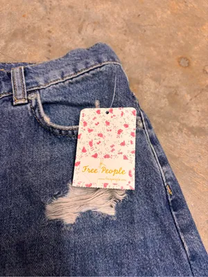 Free People Denim Western Country Jean Skirt NWT Women’s 26 thumbnail 4