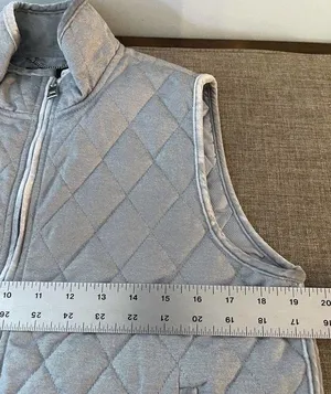 Banana Republic Womens Small Full Zip Sleeveless Jacket Vest Lined Velvet Trim thumbnail 6