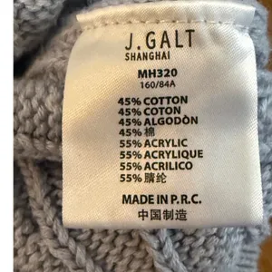 John Galt Brandy Melville Light Blue Cable Knit Crew Neck Sweater Womens thumbnail 6