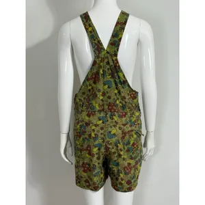 Vintage Jayli Women’s Mushroom Print Overall Shorts Retro Boho Hippie Size XL thumbnail 5