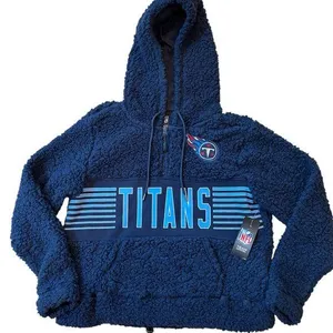 NFL Women’s Hoodie Tennessee Titans Blue Sherpa NWT Sizd Small thumbnail 1
