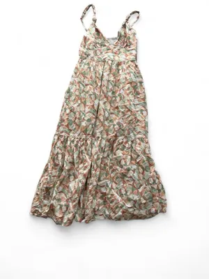 Abercrombie & Fitch Maxi Dress in Sage & Tan thumbnail 3