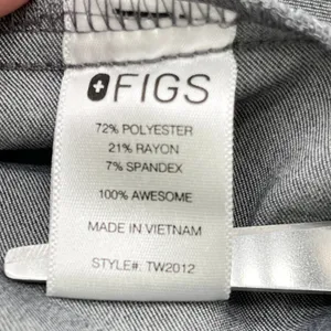 FIGS Technical Collection‎ Cayo Scrub Top Women XXS Grey Stretch Minimal Health thumbnail 8