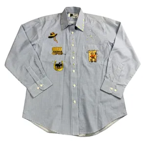 Western Gingham Button Down‎ Shirt Womens Small Blue Embroidered Studded Cowgirl thumbnail 1