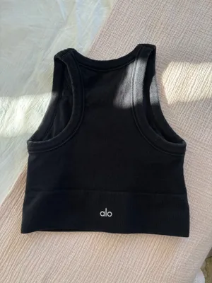 Alo Halter Yoga Goddess Tank Crop Top thumbnail 2