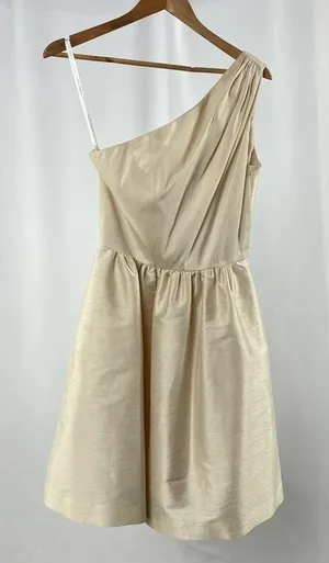 Alfred Sung One Shoulder Mini Dress in Champagne Size‎ 6 thumbnail 1