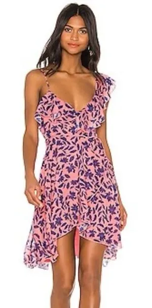 House Of Harlow X REVOLVE Darma‎ Pink And Blue Floral Dress Size Small thumbnail 1