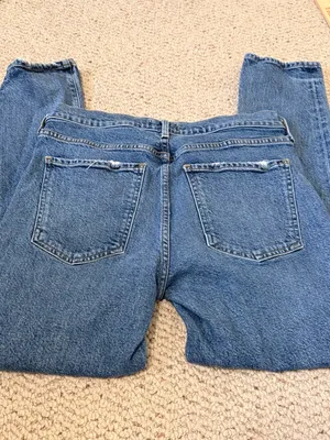 AGOLDE Tony Slim Straight‎ Jeans 29 High Rise Medium Wash Crop Denim thumbnail 10