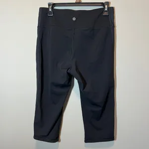 Lululemon‎ Black Squad Goals High Rise Cropped Leggings Training Yoga 10 thumbnail 5