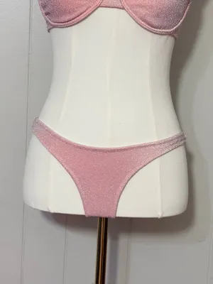 TRIANGL Lina Blush Sparkle Underwire Bikini Set Pink Size S thumbnail 4