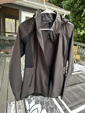 lululemon athletica Black Hooded Softshell Jacket thumbnail 1