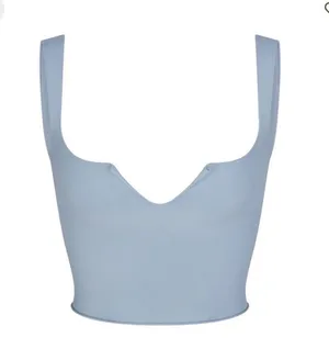 SKIMS NWT Raw Edge Slit Front Cropped Cami Size S thumbnail 1