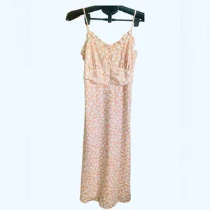Lulus Timeless Touch Peach Floral Print A-Line Midi Dress Size Small thumbnail 7
